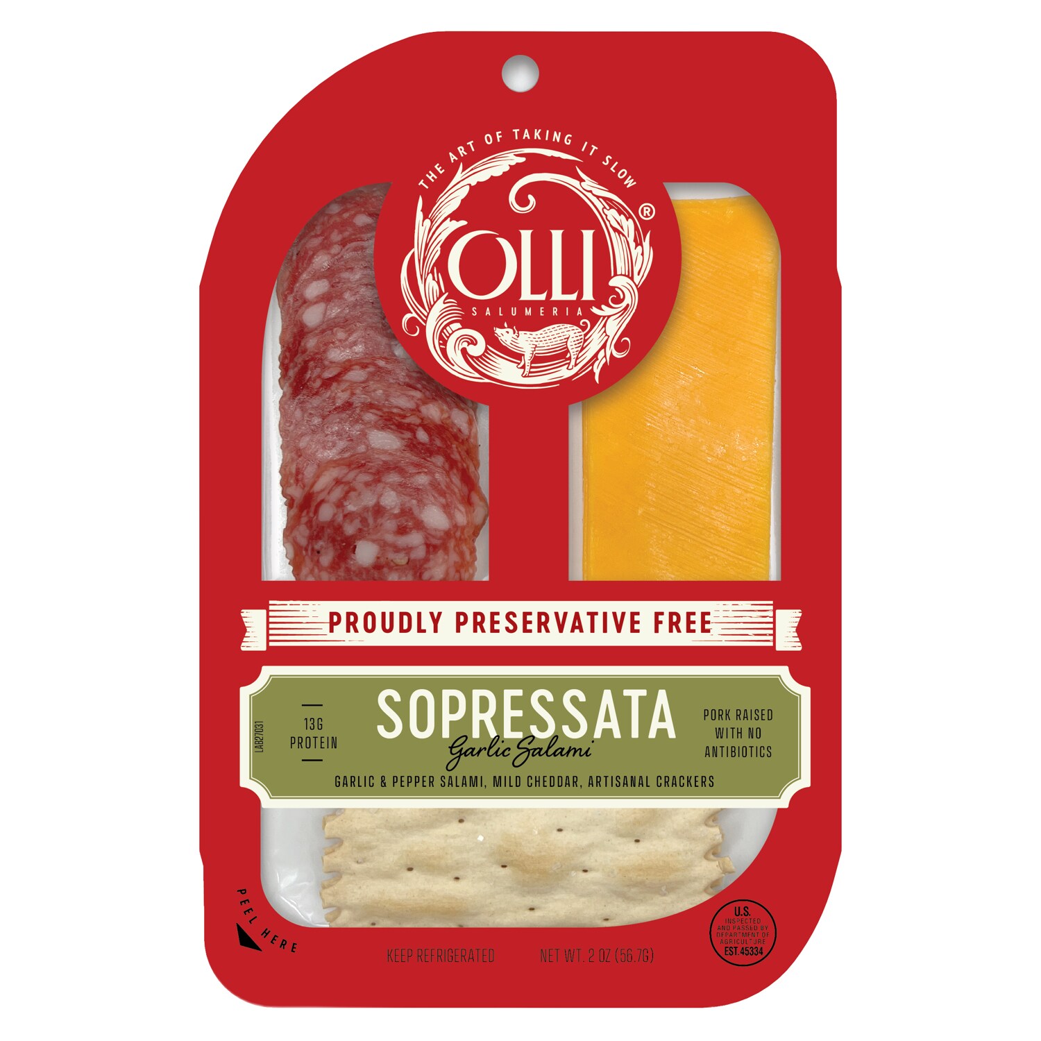 Olli Salumeria Sopressata & Cheddar Snack Pack